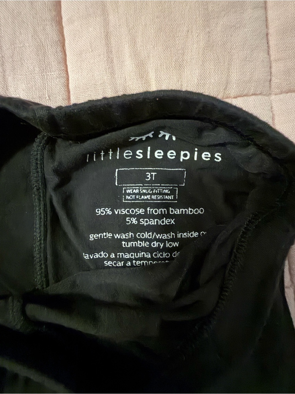Little Sleepies Black Bamboo Viscose Leggings - Picture 2 of 4